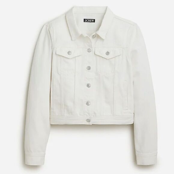 J Crew New‎ classic denim jacket in white Womens XS - Picture 10 of 10